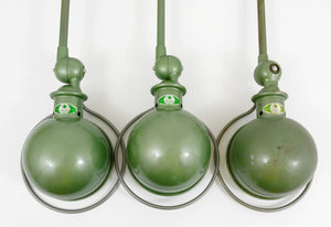 Two Matching Jean Louis Domecq for Jielde Lyon Industrial Clamp Lamps, 1950s