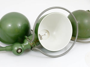 Two Matching Jean Louis Domecq for Jielde Lyon Industrial Clamp Lamps, 1950s