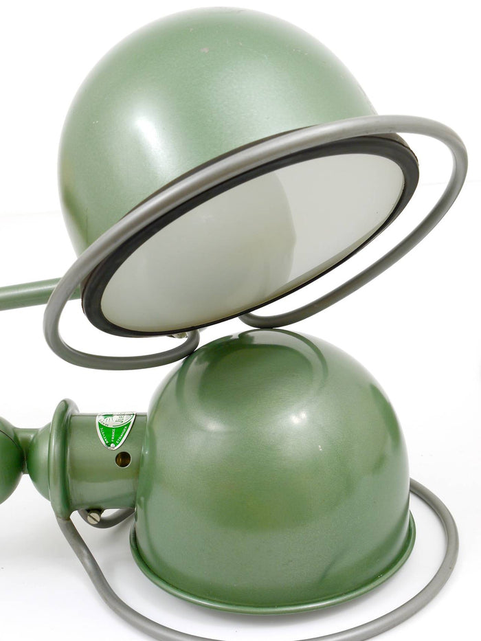 Two Matching Jean Louis Domecq for Jielde Lyon Industrial Clamp Lamps, 1950s