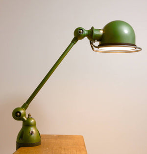 Two Matching Jean Louis Domecq for Jielde Lyon Industrial Clamp Lamps, 1950s