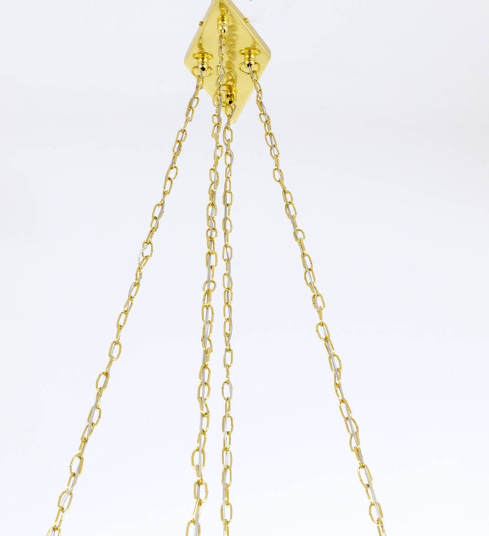 Rupert Nikoll Large Midcentury Brass Chandelier, Austria, 1950s