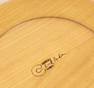 Carl Aubock Wooden Modernist Fruit Bowl Wood Plate , Austria, 1970s