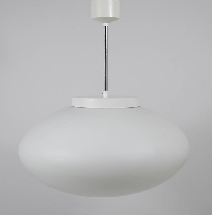 Up to 40 Huge Elliptical Opal Glass Pendant Lights, Lisa Johansson-Pape Style