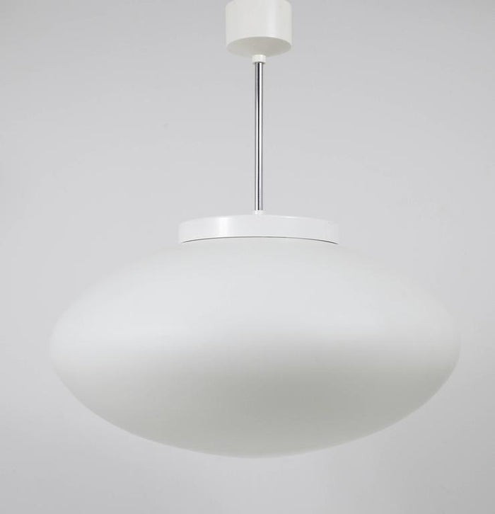 Up to 40 Huge Elliptical Opal Glass Pendant Lights, Lisa Johansson-Pape Style