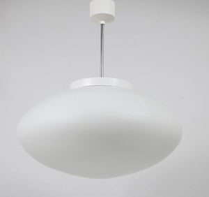 Up to 40 Huge Elliptical Opal Glass Pendant Lights, Lisa Johansson-Pape Style