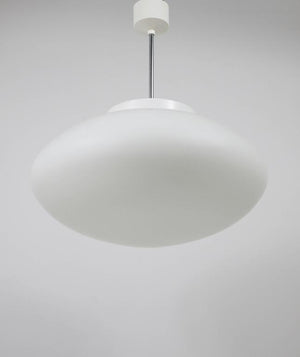 Up to 40 Huge Elliptical Opal Glass Pendant Lights, Lisa Johansson-Pape Style