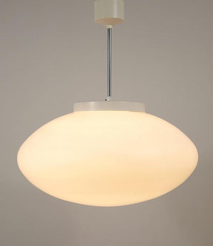 Up to 40 Huge Elliptical Opal Glass Pendant Lights, Lisa Johansson-Pape Style