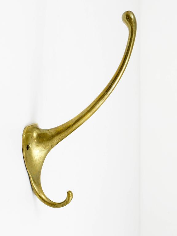 Adolf Loos Art Nouveau Brass Wall Hook, Werkstätte Hagenauer, Austria, 1910