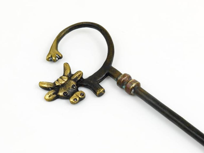 Walter Bosse Brass Shoehorn Displaying a Cow, Herta Baller, Austria, 1950s