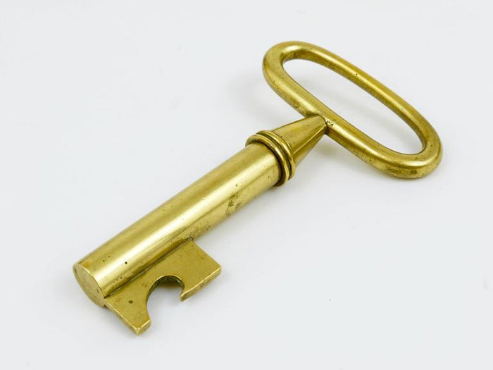 Carl Aubock Big Brass Key Cork Screw, Bottle Opener Paperweight, Austria, 1950s