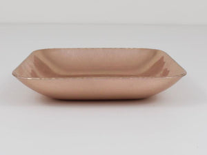 Bauhaus Rosé Aluminium Tray, Bowl, Vide-Poche, Zeppelin Werke, Germany, 1930s