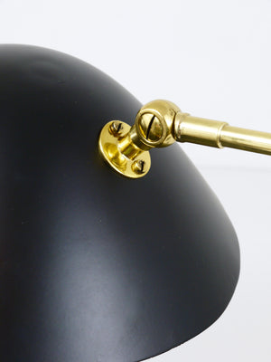 Angelo Lelli Style Articulated Midcentury Brass Table Desk Lamp, Italy, 1950s