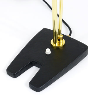 Angelo Lelli Style Articulated Midcentury Brass Table Desk Lamp, Italy, 1950s