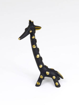 Walter Bosse Brass Giraffe Sculpture Figurine, Herta Baller, Austria, 1950s
