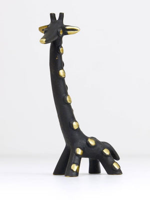 Walter Bosse Brass Giraffe Sculpture Figurine, Herta Baller, Austria, 1950s