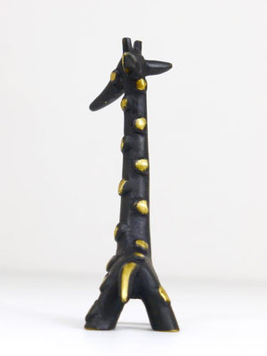 Walter Bosse Brass Giraffe Sculpture Figurine, Herta Baller, Austria, 1950s