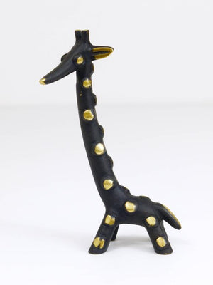Walter Bosse Brass Giraffe Sculpture Figurine, Herta Baller, Austria, 1950s