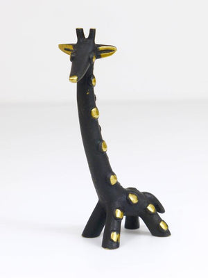 Walter Bosse Brass Giraffe Sculpture Figurine, Herta Baller, Austria, 1950s