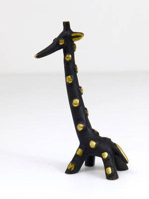 Walter Bosse Brass Giraffe Sculpture Figurine, Herta Baller, Austria, 1950s