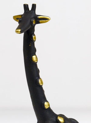 Walter Bosse Brass Giraffe Sculpture Figurine, Herta Baller, Austria, 1950s