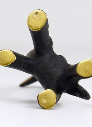 Walter Bosse Brass Giraffe Sculpture Figurine, Herta Baller, Austria, 1950s