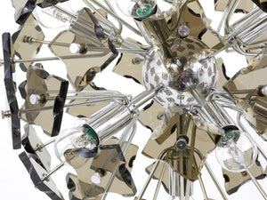 Lampadario Sputnik Fontana Arte in vetro tagliato a soffione, Mid-Century, Italia, anni 1960