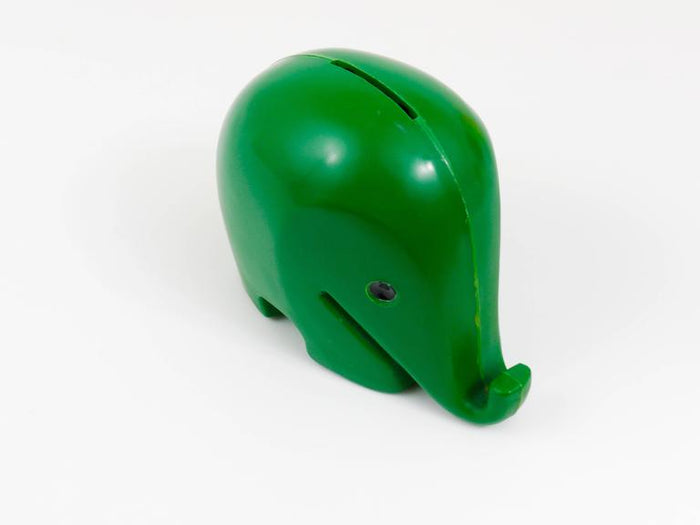 Luigi Colani Drumbo Green Elephant Money Bank for Dresdner Bank, 1970s