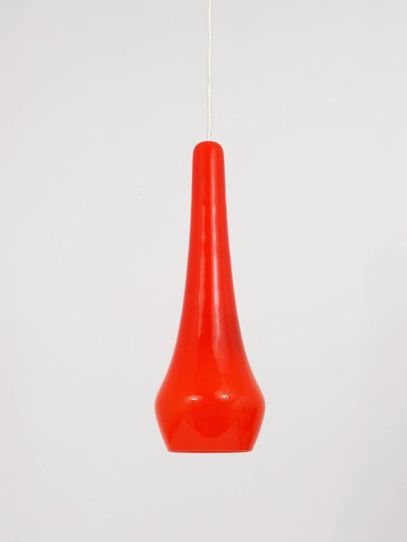 Two Gino Vistosi Murano Glass Mid Century Pendant Lamps, Italy, 1950s