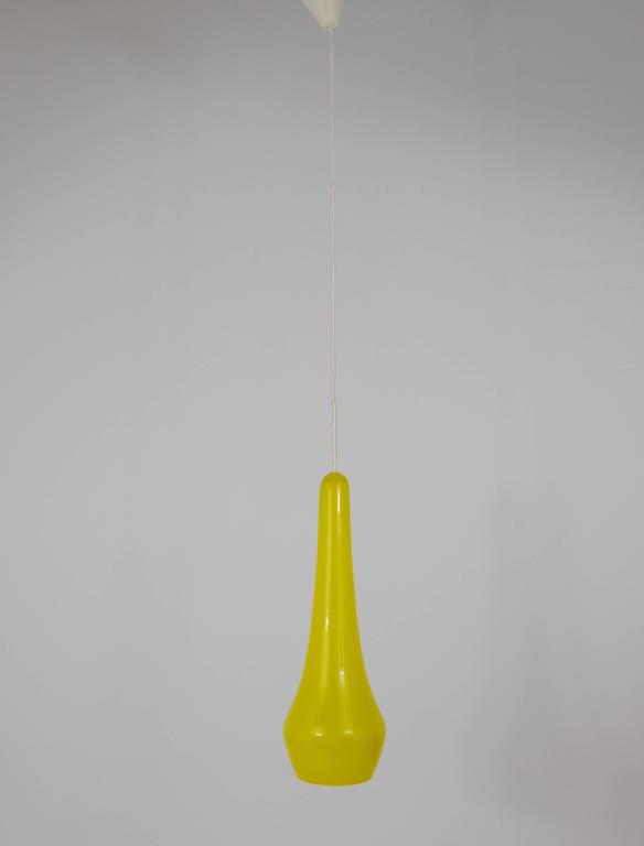 Two Gino Vistosi Murano Glass Mid Century Pendant Lamps, Italy, 1950s