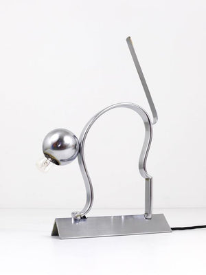 1930s Hagenauer Style Art Deco Cat Sculpture Table Lamp