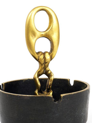 Posacenere in ottone con manico Mid-Century Modernist, Austria
