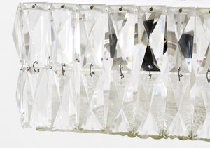Bakalowits Vienna Midcentury Faceted Crystals Chandelier, Austria, 1960s