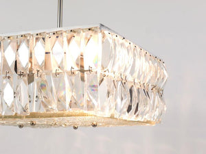 Bakalowits Vienna Midcentury Faceted Crystals Chandelier, Austria, 1960s