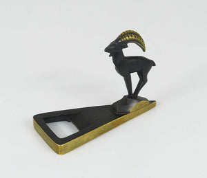 Herta Baller Capricorn Mid-Century Brass Bottle Opener, Vienna, Austria, 1950s