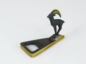 Herta Baller Capricorn Mid-Century Brass Bottle Opener, Vienna, Austria, 1950s