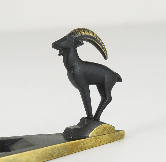 Herta Baller Capricorn Mid-Century Brass Bottle Opener, Vienna, Austria, 1950s