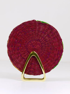 Werkstätte Hagenauer Brass Card Holder Coaster Stand, Mid-Century Austria, 1950s
