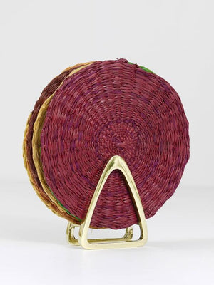Werkstätte Hagenauer Brass Card Holder Coaster Stand, Mid-Century Austria, 1950s