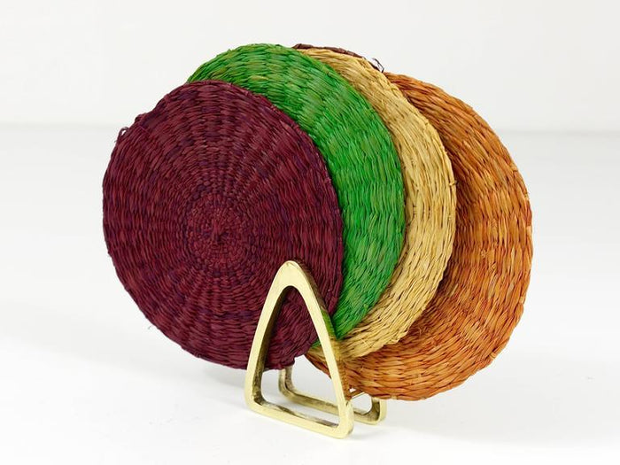 Werkstätte Hagenauer Brass Card Holder Coaster Stand, Mid-Century Austria, 1950s