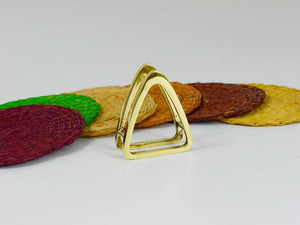 Werkstätte Hagenauer Brass Card Holder Coaster Stand, Mid-Century Austria, 1950s