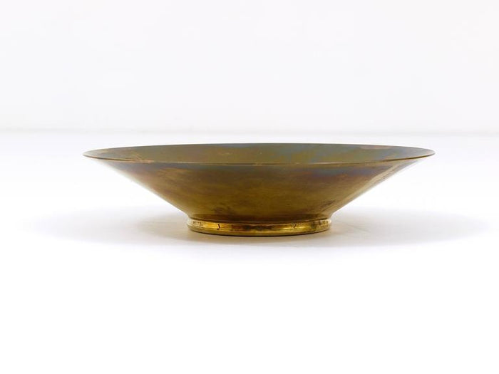 Carl Auböck II Brass Tray, Bowl, Vide-Poche, Maria Theresia Coin, Austria, 1950s