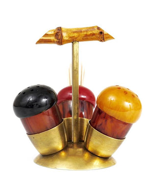 Mid-Century Salz- und Pfefferstreuer-Menage Condiment Set, Richard Rohac, Österreich, 1950er-Jahre