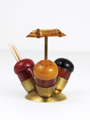 Mid-Century Salz- und Pfefferstreuer-Menage Condiment Set, Richard Rohac, Österreich, 1950er-Jahre