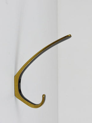 Up to 2 Mid-Century Brass Wall Coat Hooks by Herta Baller, Austria, 1950s