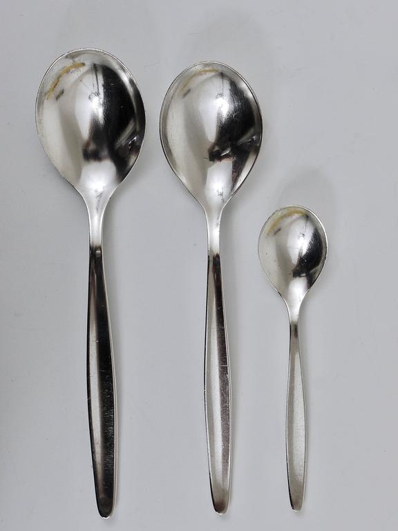 Comprehensive Wmf Stockholm Silver Plated Flatware, Kurt Mayer, Germany, 1960s