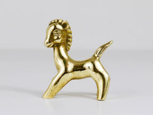 Walter Bosse Mid-Century Horse Brass Figurine, Hertha Baller, Austria, 1950s