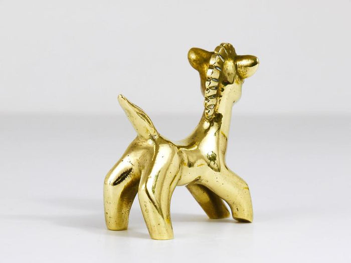 Walter Bosse Mid-Century Horse Brass Figurine, Hertha Baller, Austria, 1950s