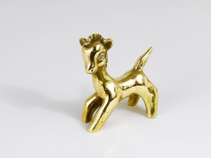 Walter Bosse Mid-Century Horse Brass Figurine, Hertha Baller, Austria, 1950s