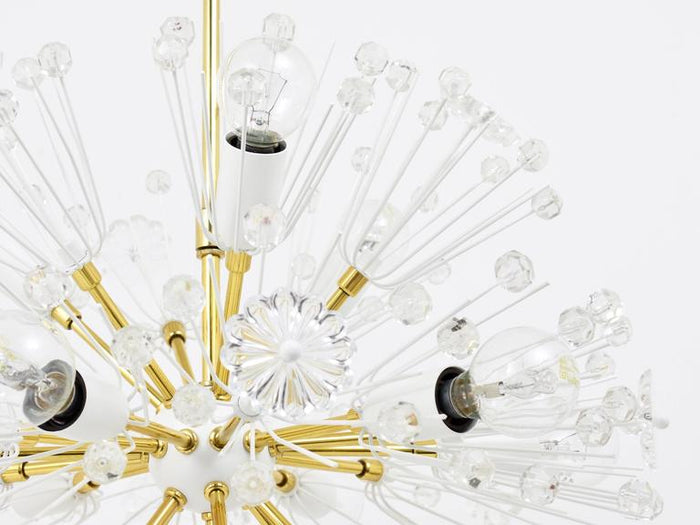 Emil Stejnar Blowball Sputnik Brass Chandelier by Rupert Nikoll, Austria, 1950s