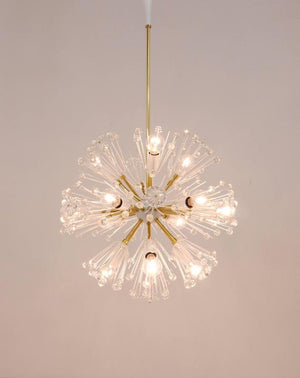 Emil Stejnarデザイン、タンポポ・スプートニク真鍮シャンデリア、Rupert Nikoll製、オーストリア、1950年代